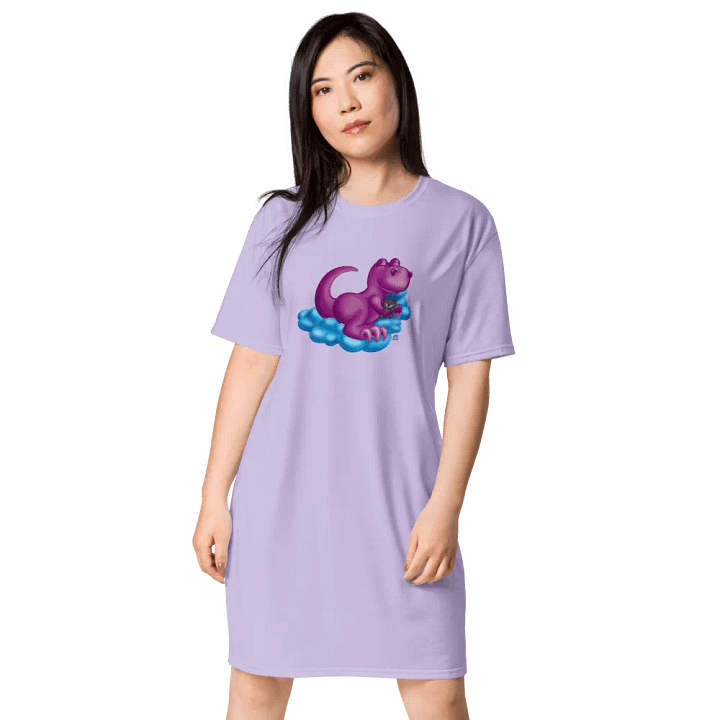 Sleepy Dino Tshirt Dress product image (1)