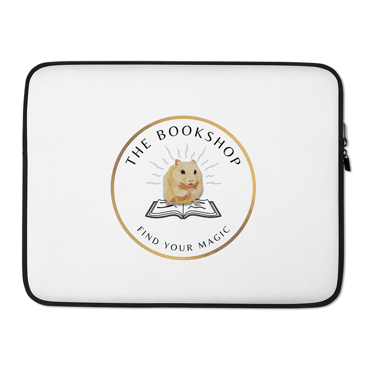 Hamster on a book laptop case product image (2)