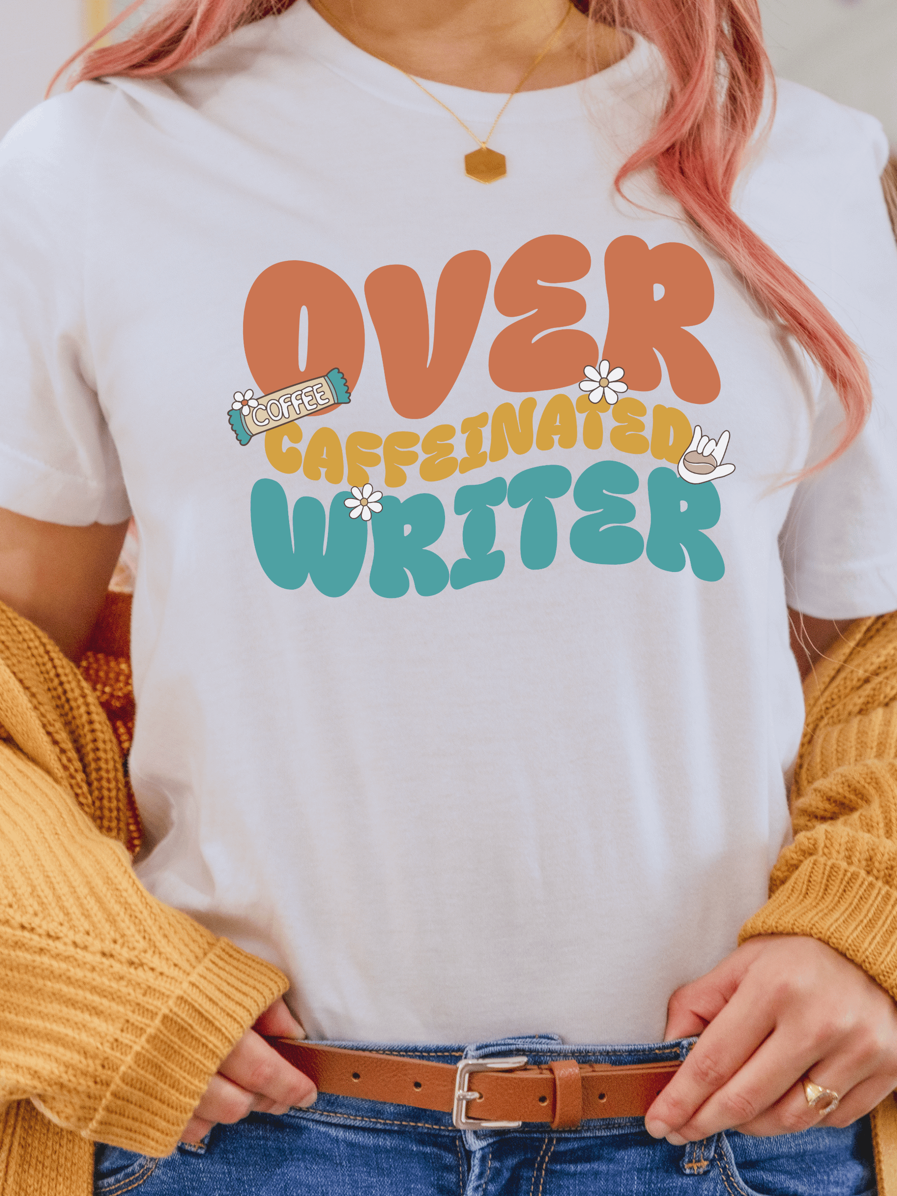 Caffeinated Writer Tee product image (1)