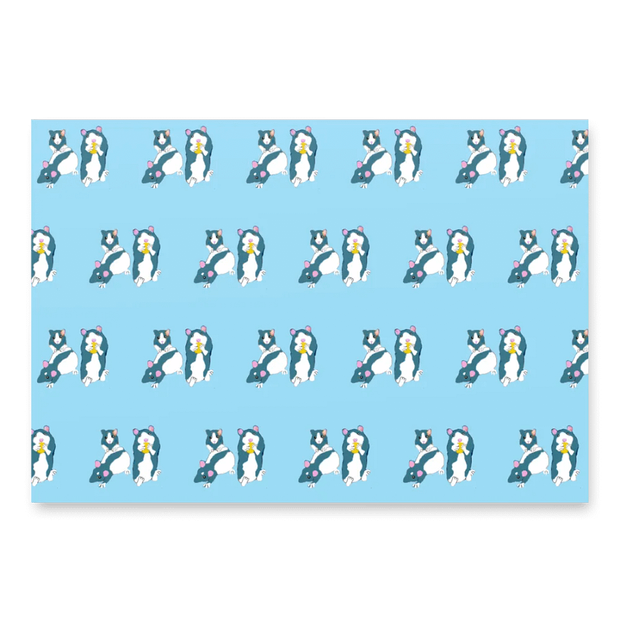 rats wrapping paper x 3 sheets product image (6)