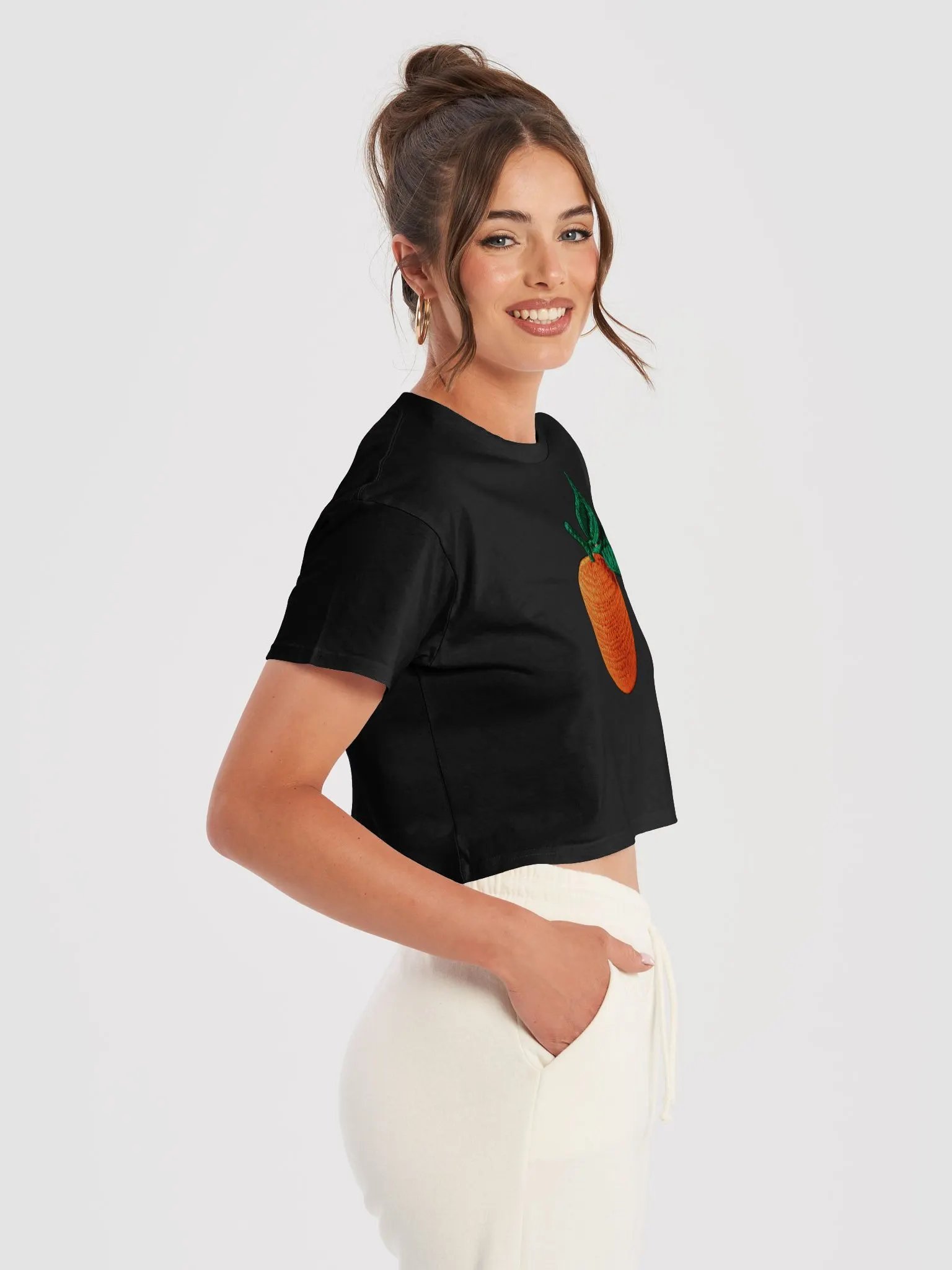 CozyAvocado Women's Premium Orange Crop Top #12 product image (6)