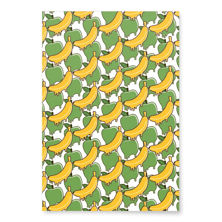 Apple and Bananas wrapping paper product image (2)