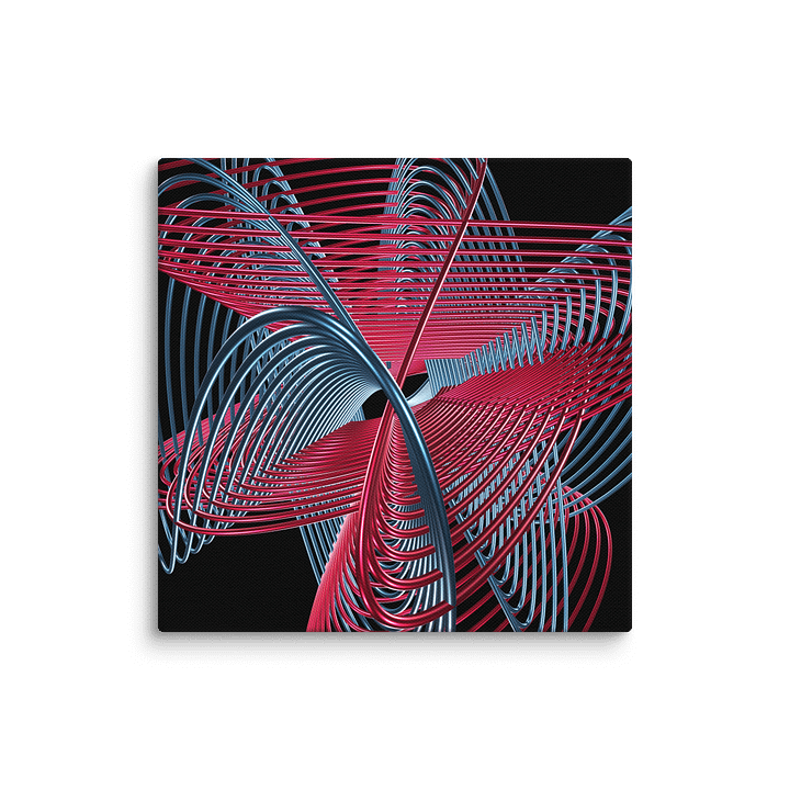 Oscilloscopic Dance #3 - Lissajous Figures Code Art Canvas Print product image (1)