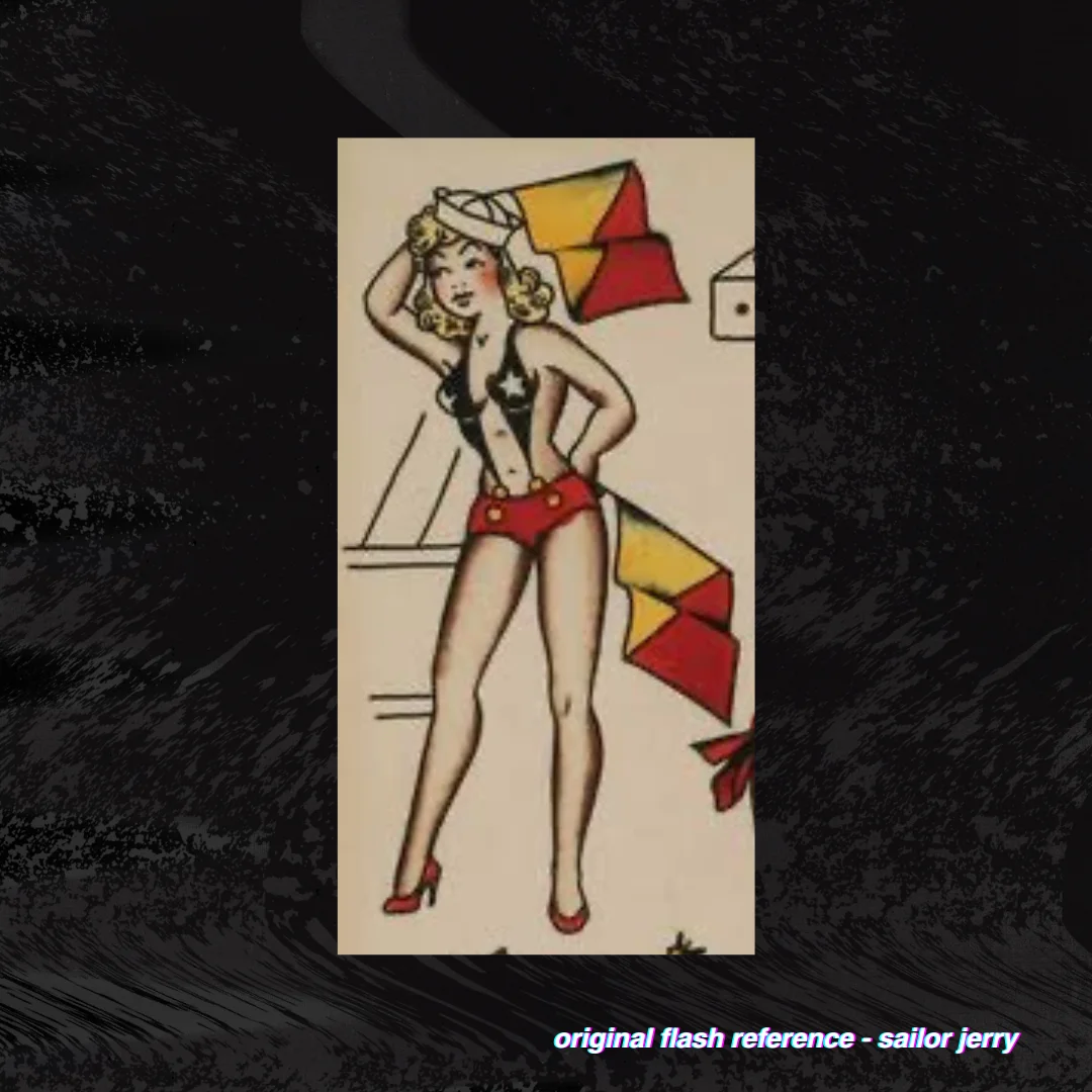 Sailor Jerry Man Overboard Sailor Pin Up Pattern product image (3)