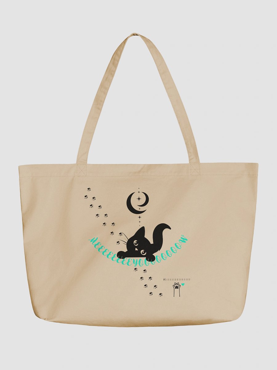 Meeeeeyoooooooow Hiiiiiiiii - Organic Cotton Tote (Turquoise Font) product image (1)