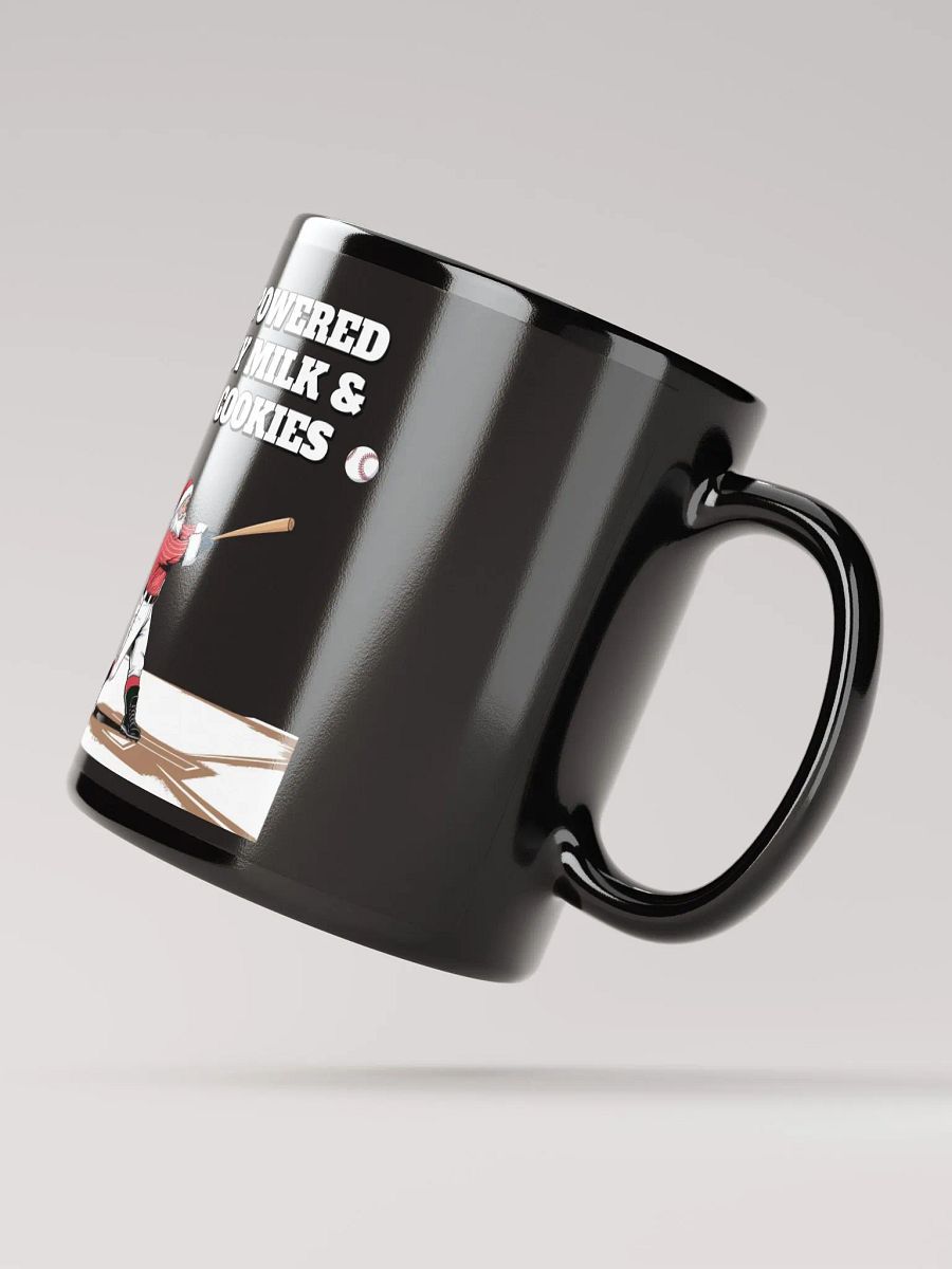 Powered By Milk And Cookies - Baseball Black Mug product image (3)