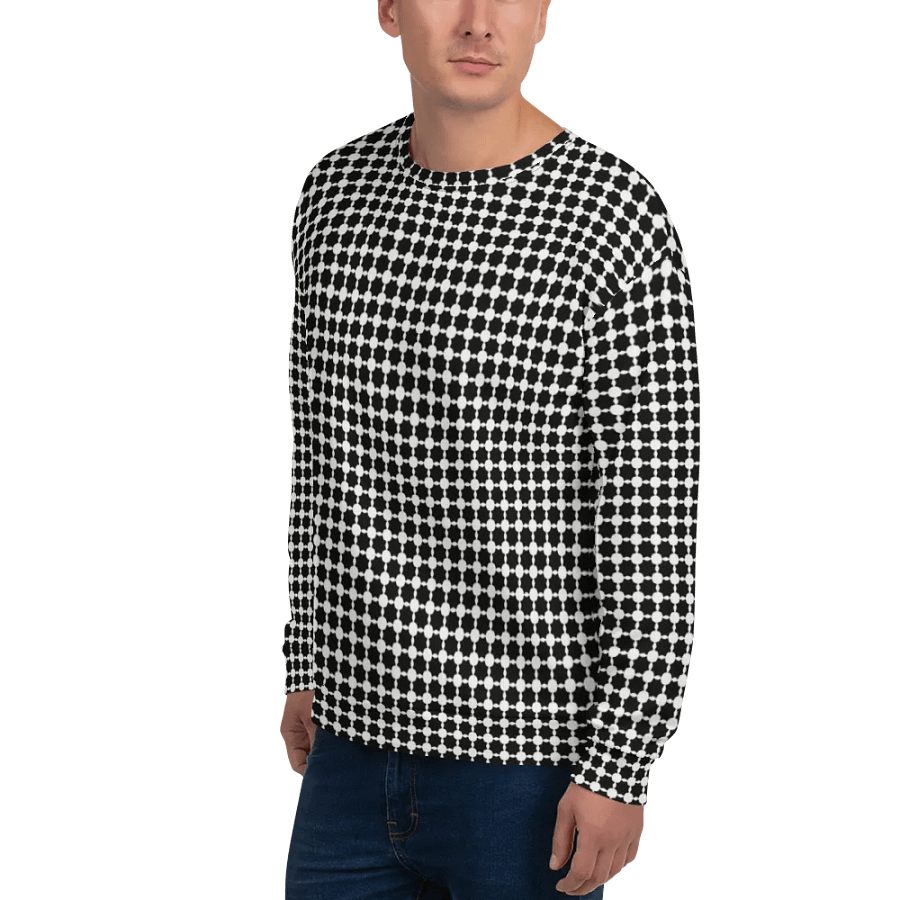 Abstract Black and White Chain Unisex Sweatshirt product image (8)