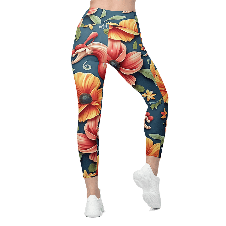 Barry Grady 'Floral Fiesta' Crossover Leggings with Pockets product image (2)