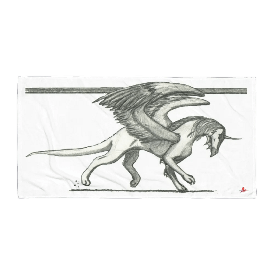 Feather Winged Dragon Bath Towel product image (1)