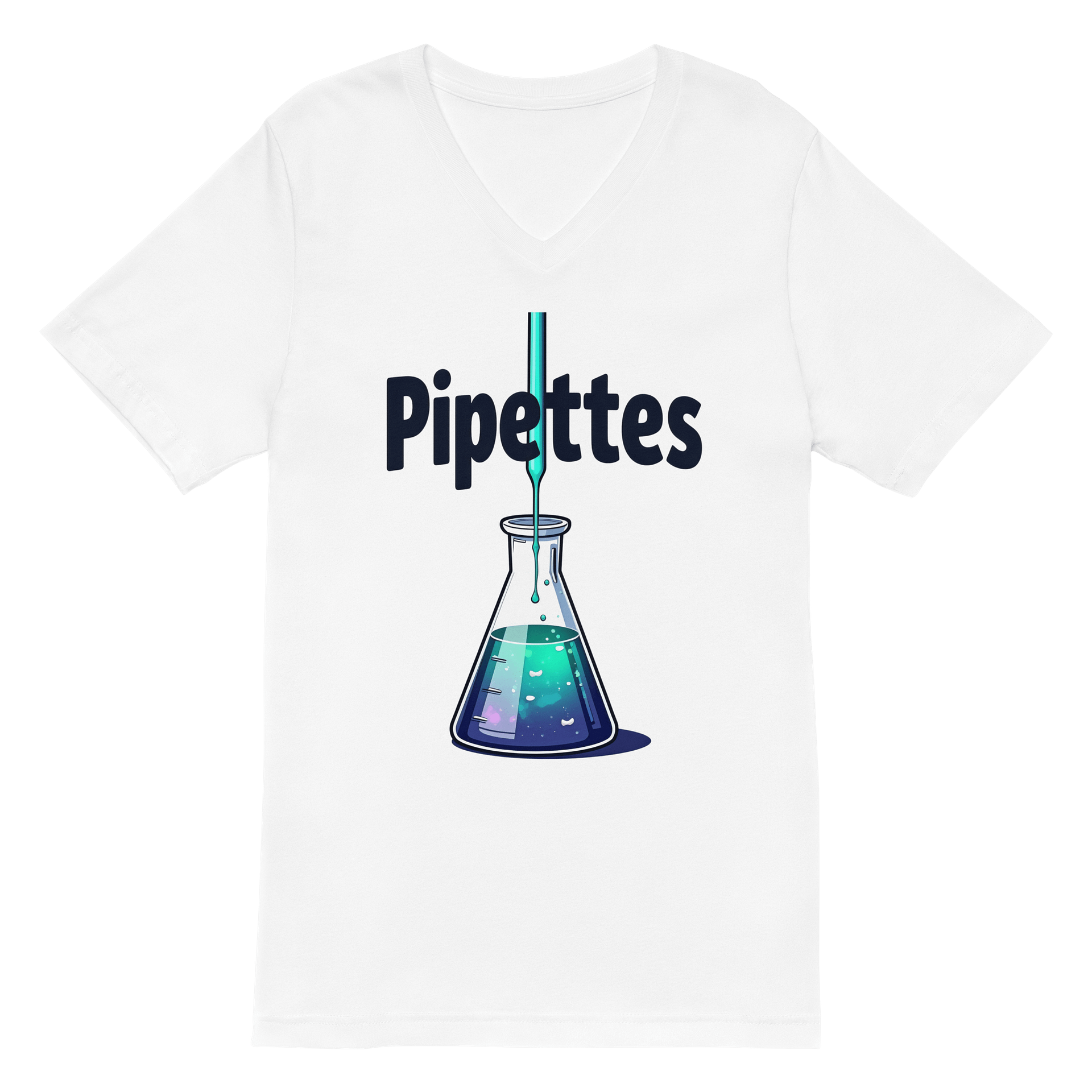 Vibrant Pipettes Laboratory Flask T-Shirt product image (2)
