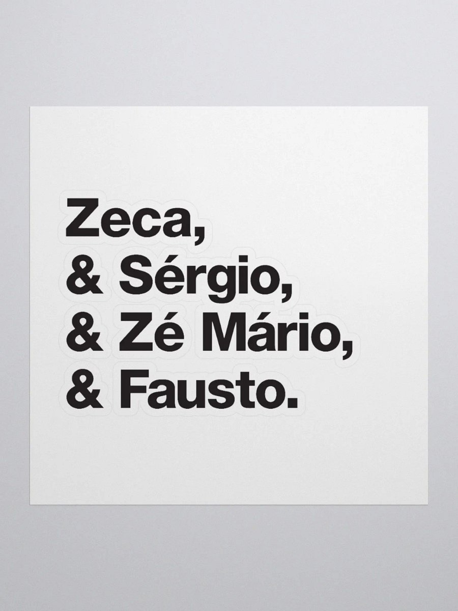 Autocolante Zeca, Sérgio, Zé Mário, Fausto - Preto product image (3)