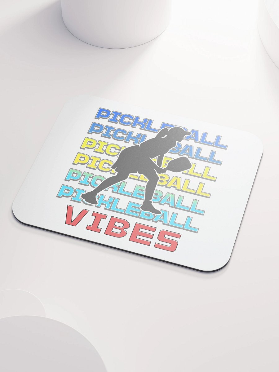 Pickleball Vibes Line Female Vibrant Mouse Pad product image (3)