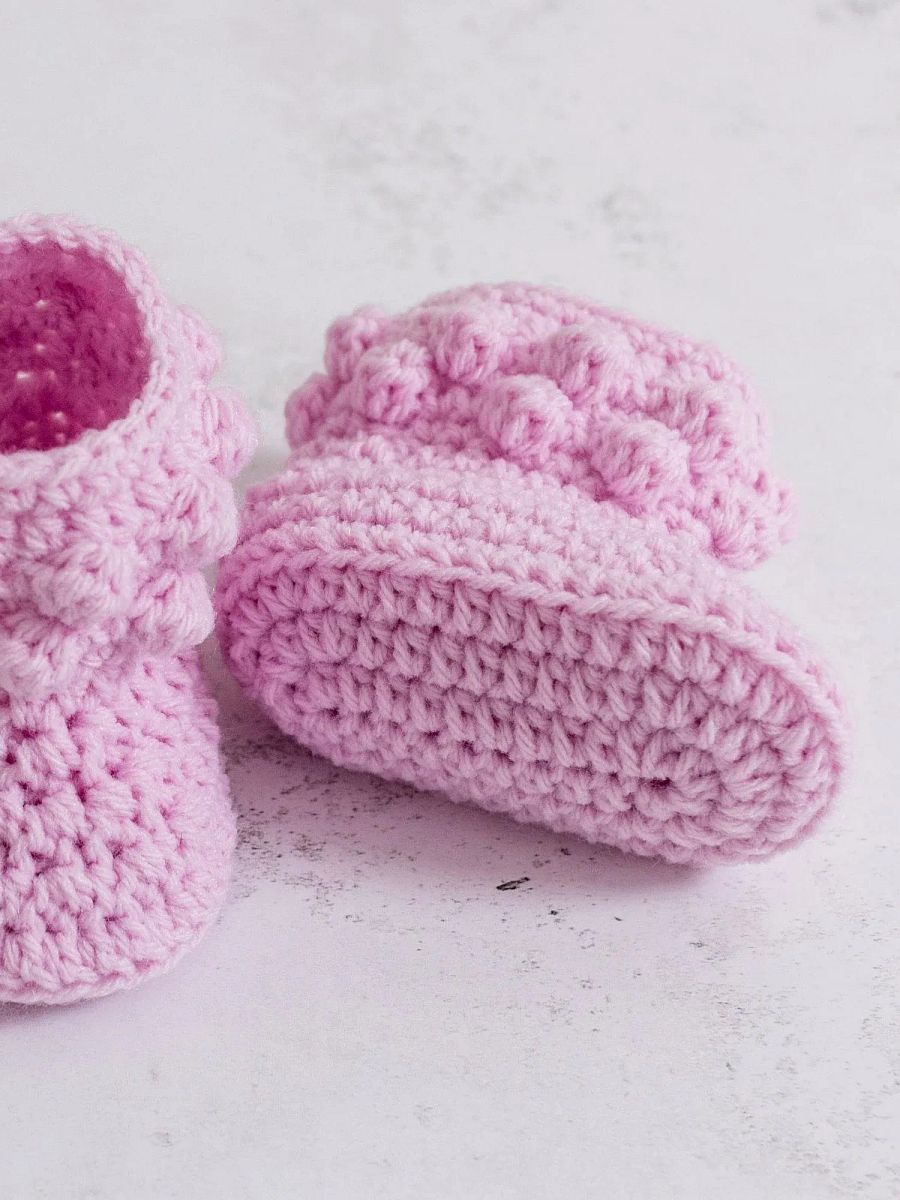 Crochet Pattern: Bobble Baby Booties product image (4)