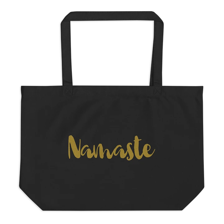 Namaste Text Eco-Friendly Large Tote Bag product image (2)