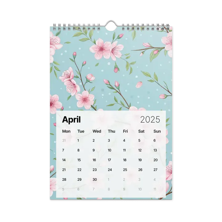 SEAMLESS FLORAL PATTERN WALL CALENDAR 2025 product image (1)