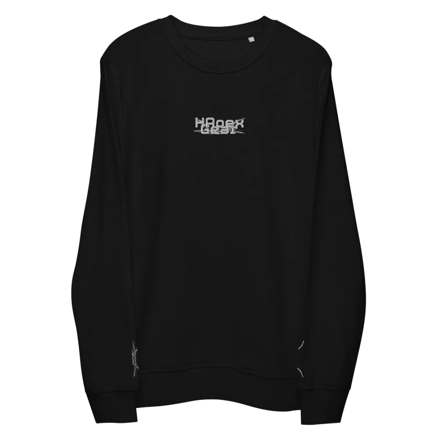 Unisex Organic Sweatshirt - Embroidered - White HApex Gear White Logo product image (8)