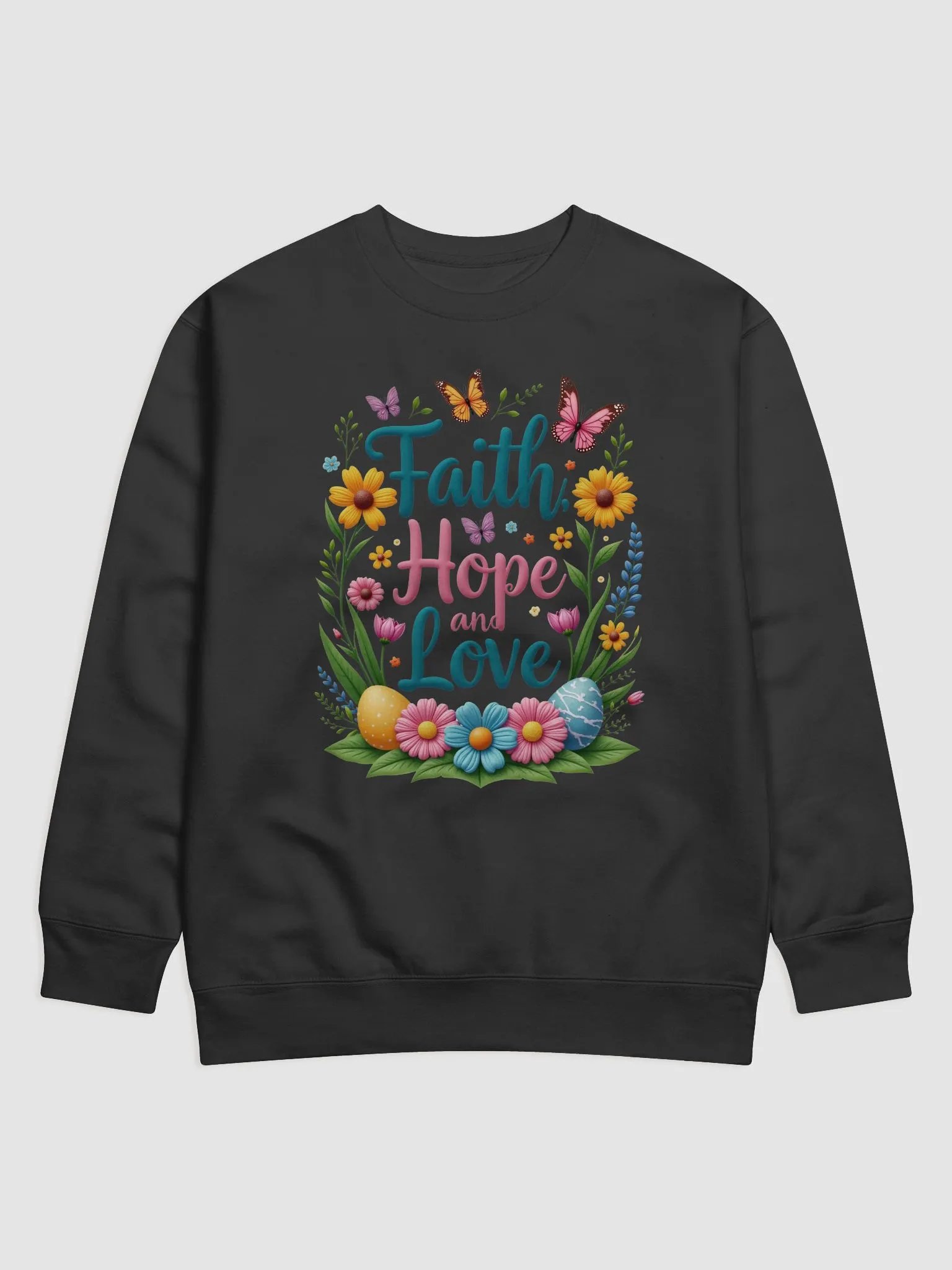 Faith Hope and Love Floral Sweatshirt product image (8)