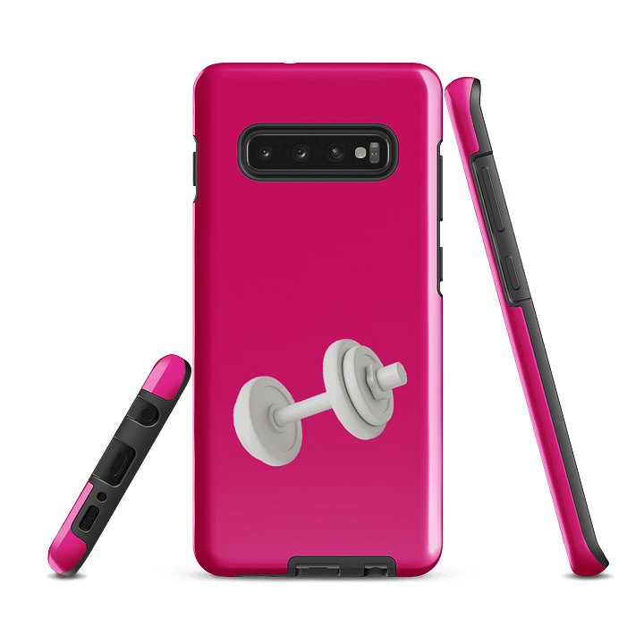 Magenta White Dumbbell Samsung Phone Case product image (5)