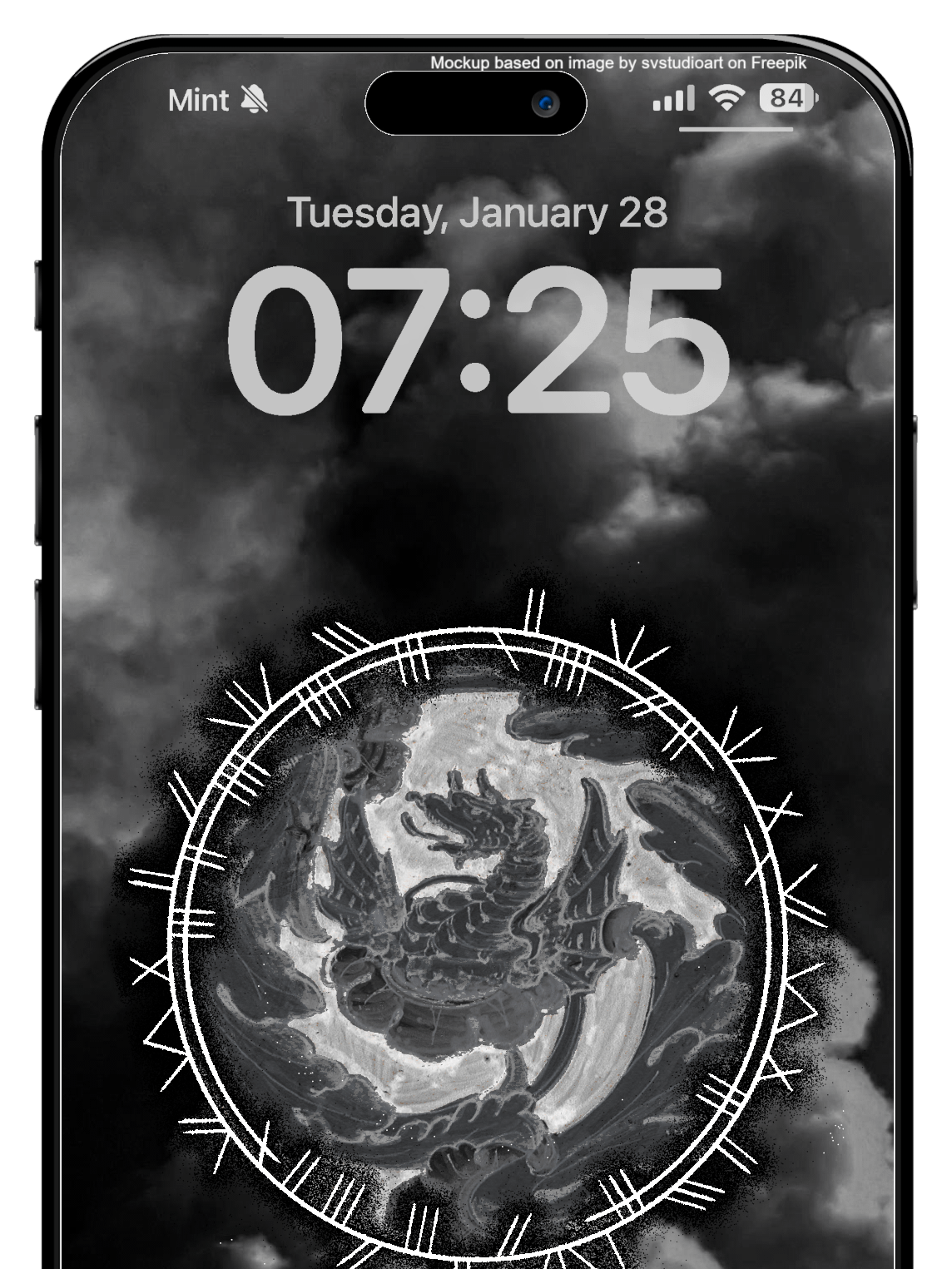 Black Dragon Phone Wallpaper product image (1)