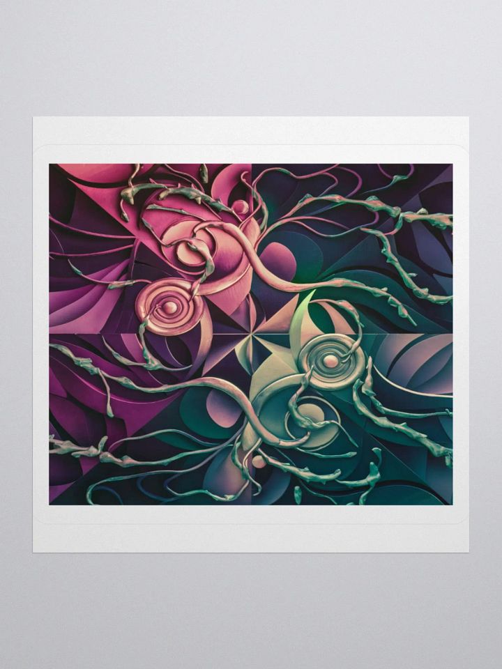 Abstract Floral Vortex Sticker - Vibrant Multicolor Decal product image (1)
