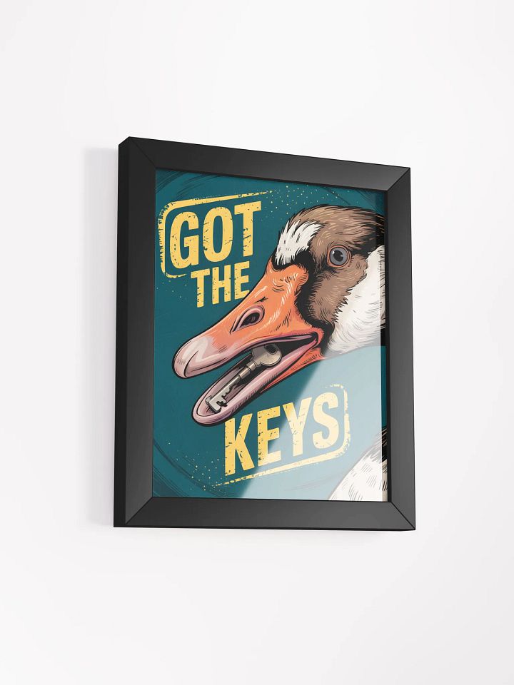 Got The Keys Goose Framed Print | Humorous Animal Wall Art product image (2)
