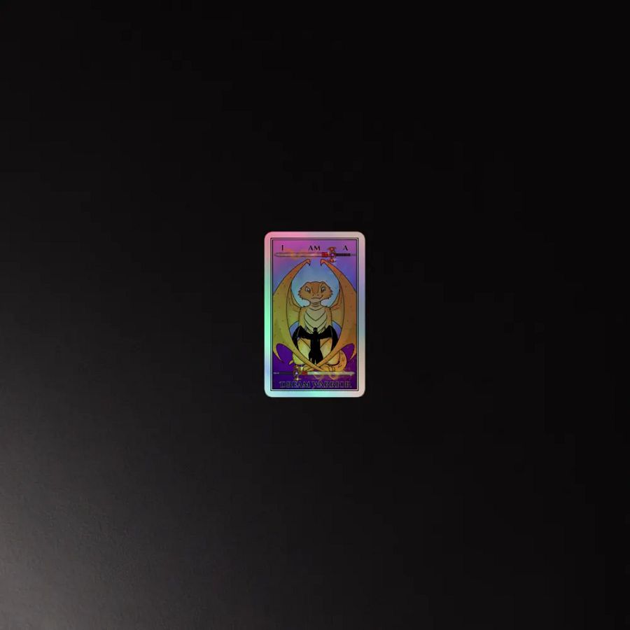 Day of the Dragon Tarot Card Holographic Sticker product image (4)