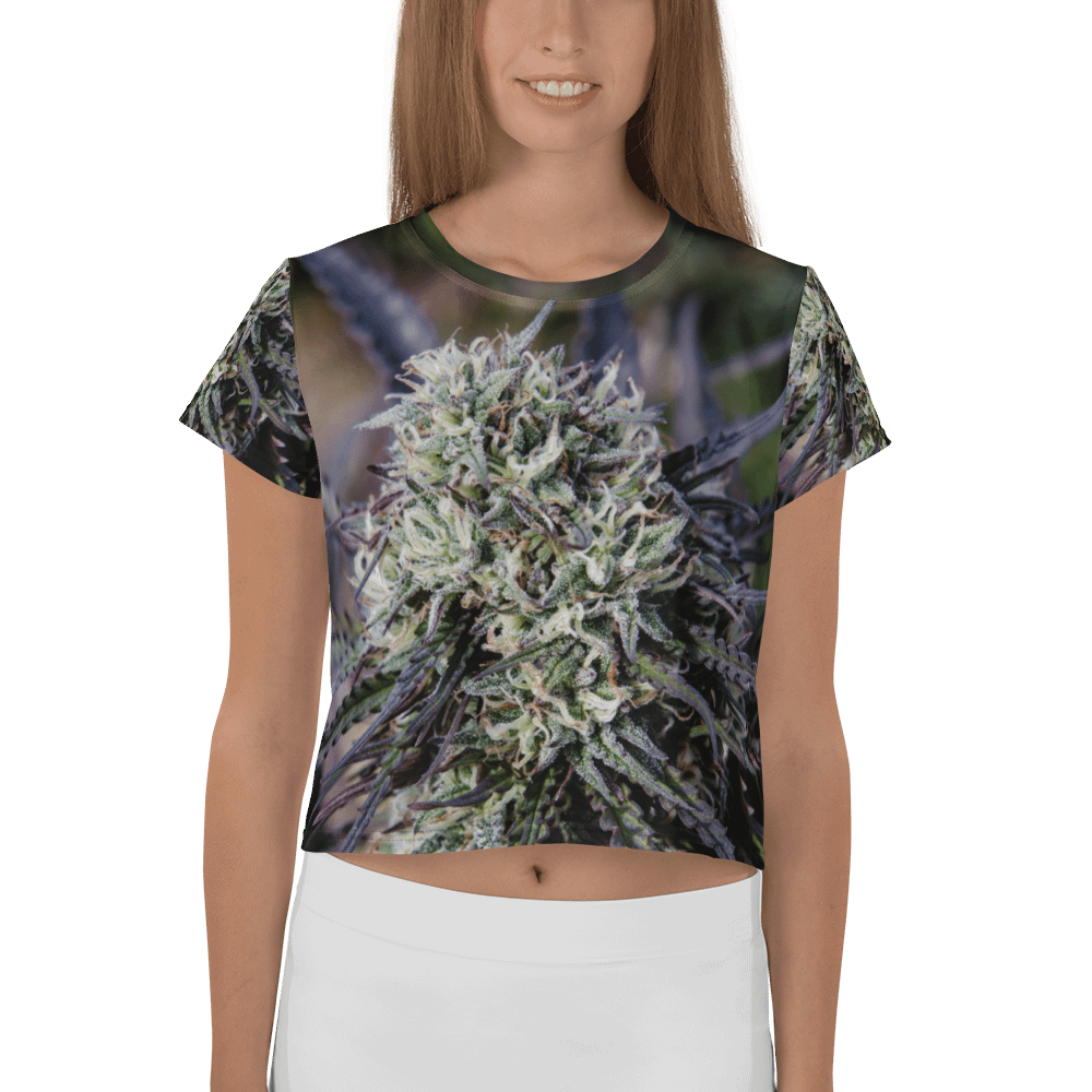 Royal Purple Cultivated Print All Over Baby Doll Crop product image (1)