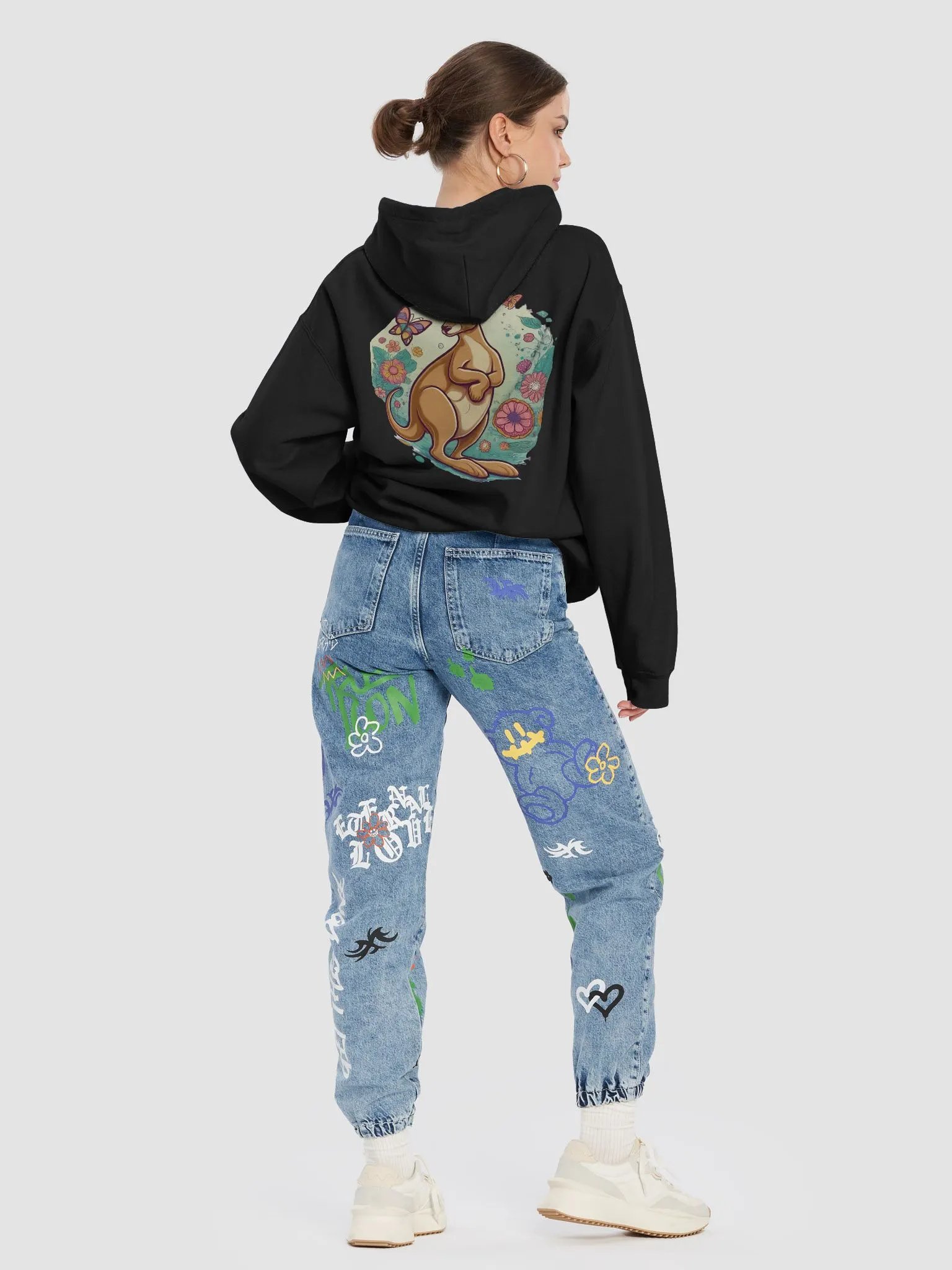 Floral Kangaroo Classic Hoodie product image (42)