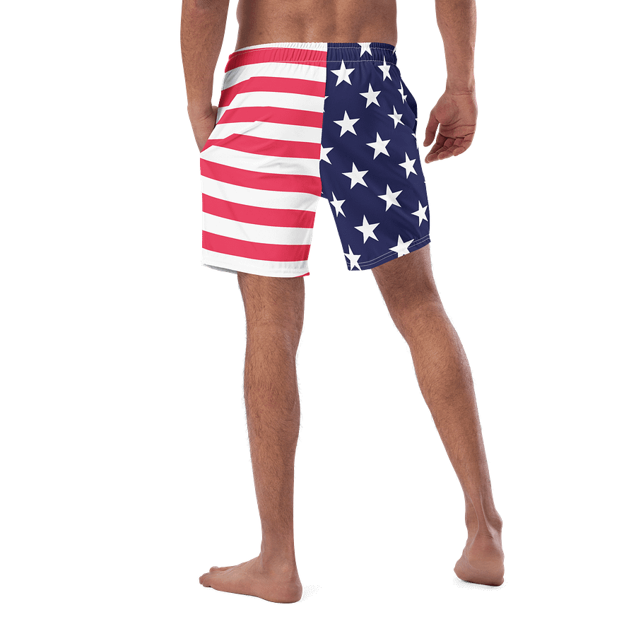 American Flag All-Over Swim Trunks product image (5)