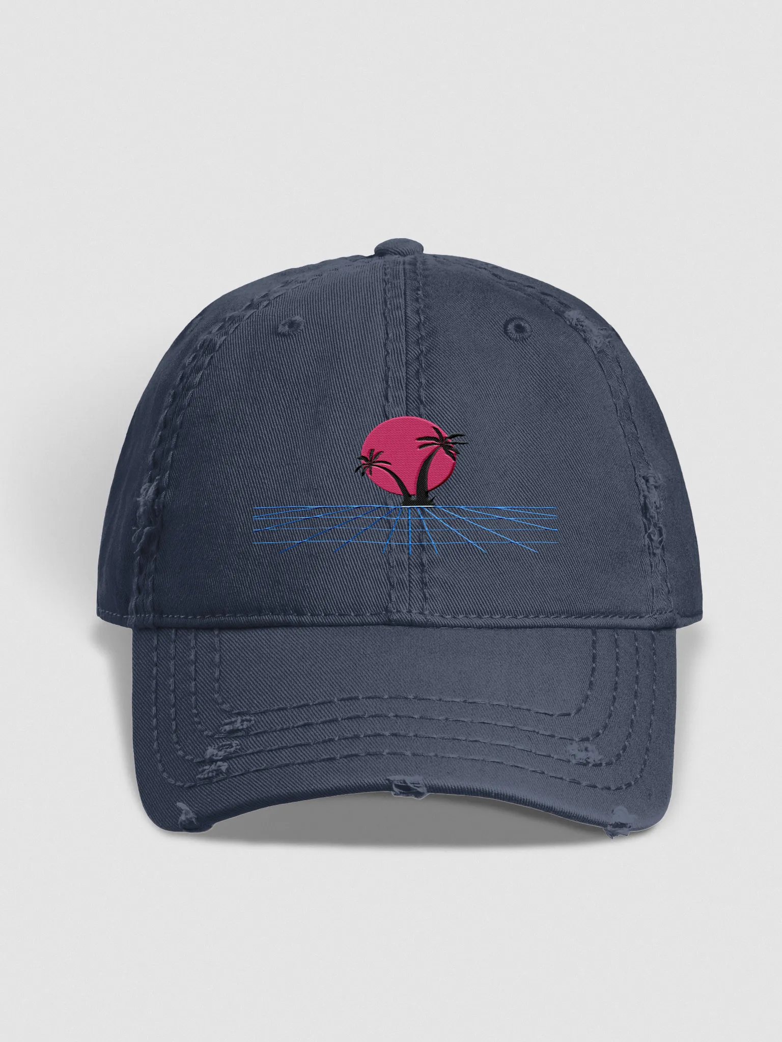 Retro Wave Distressed Dad Hat product image (1)