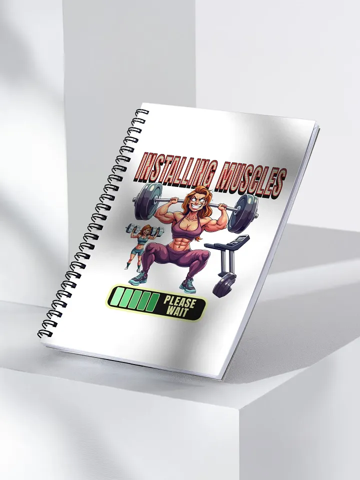 Installing Muscle Weightlifting Female Spiral Notebook product image (1)