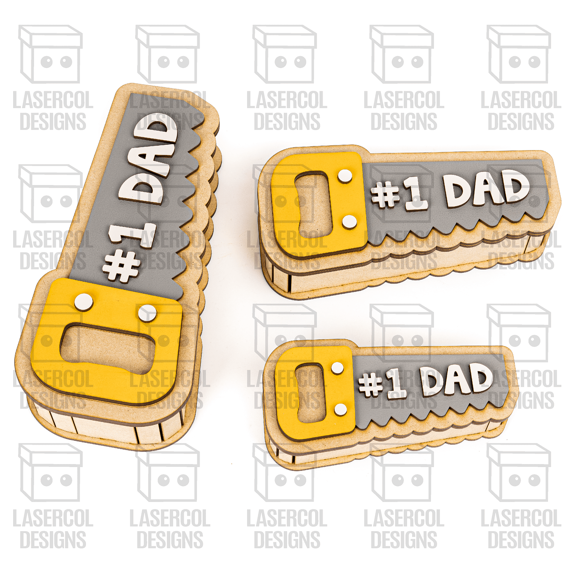 Saw Shaped Father's Day Gift Boxes (3 Sizes) - Laser Cut Files product image (9)