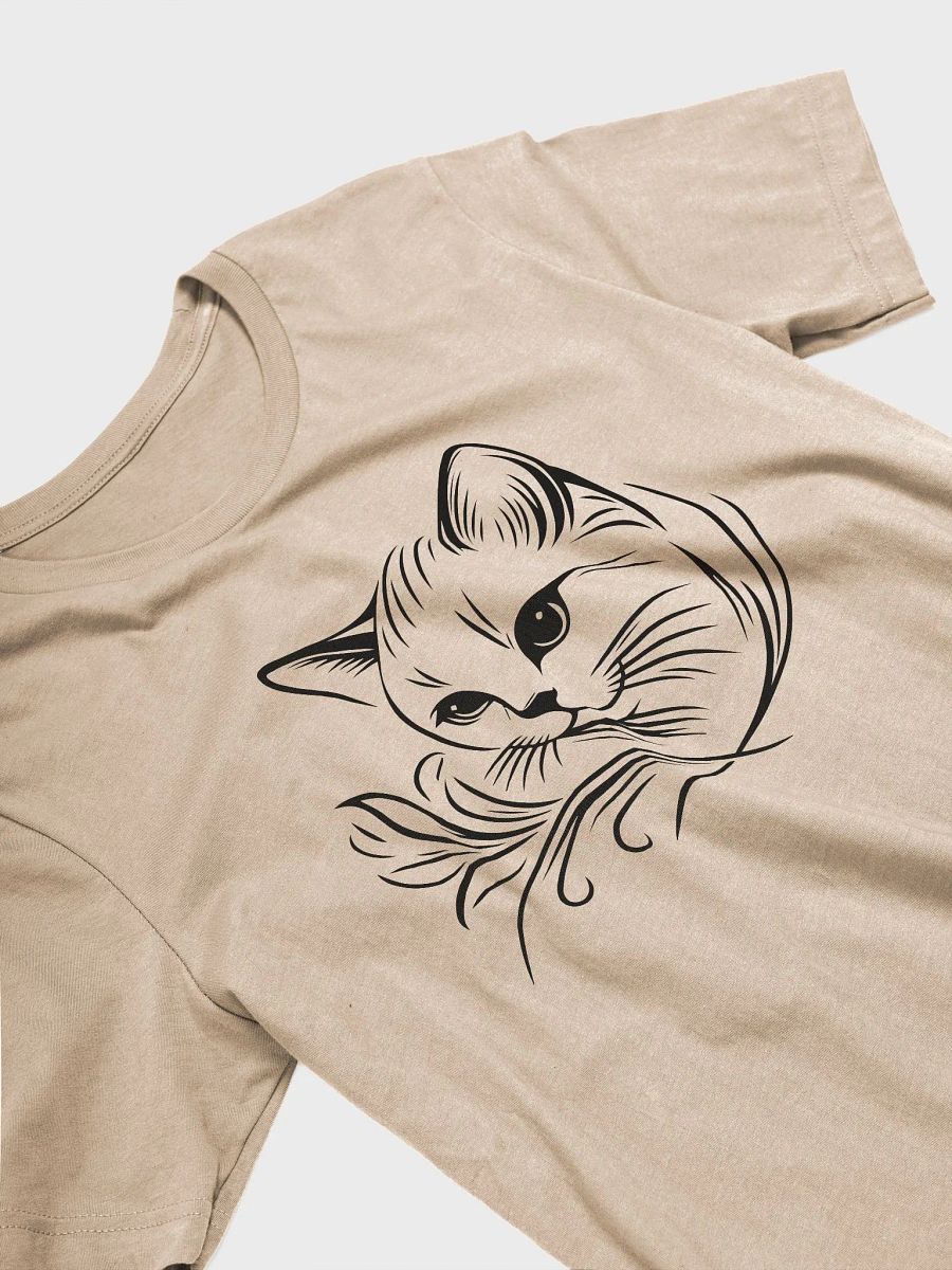 Cute Cat Line Art Supersoft Unisex T-Shirt product image (3)