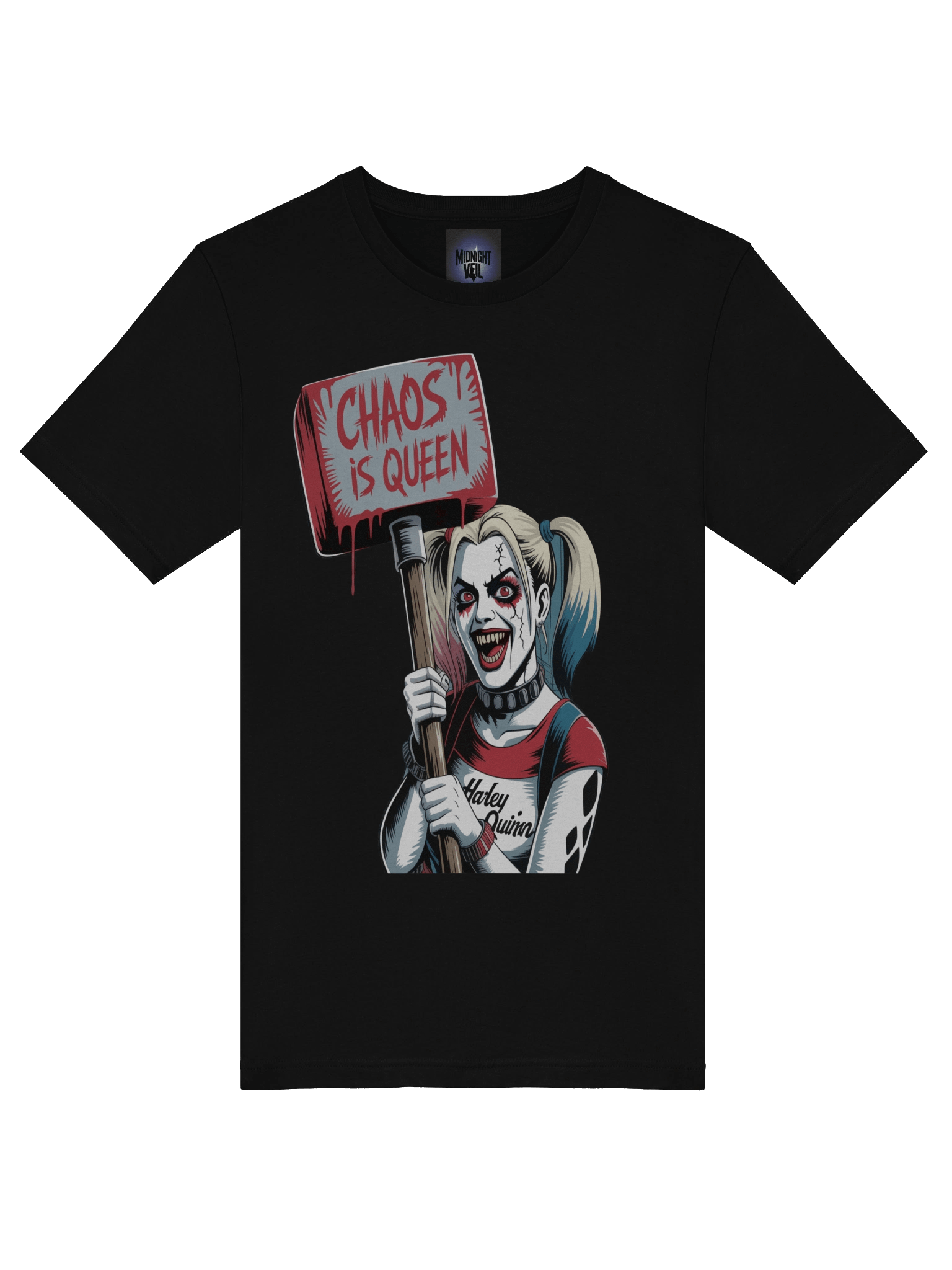 Chaos is Queen: Harley Quinn's Dripping Decree Graphic Tee product image (7)