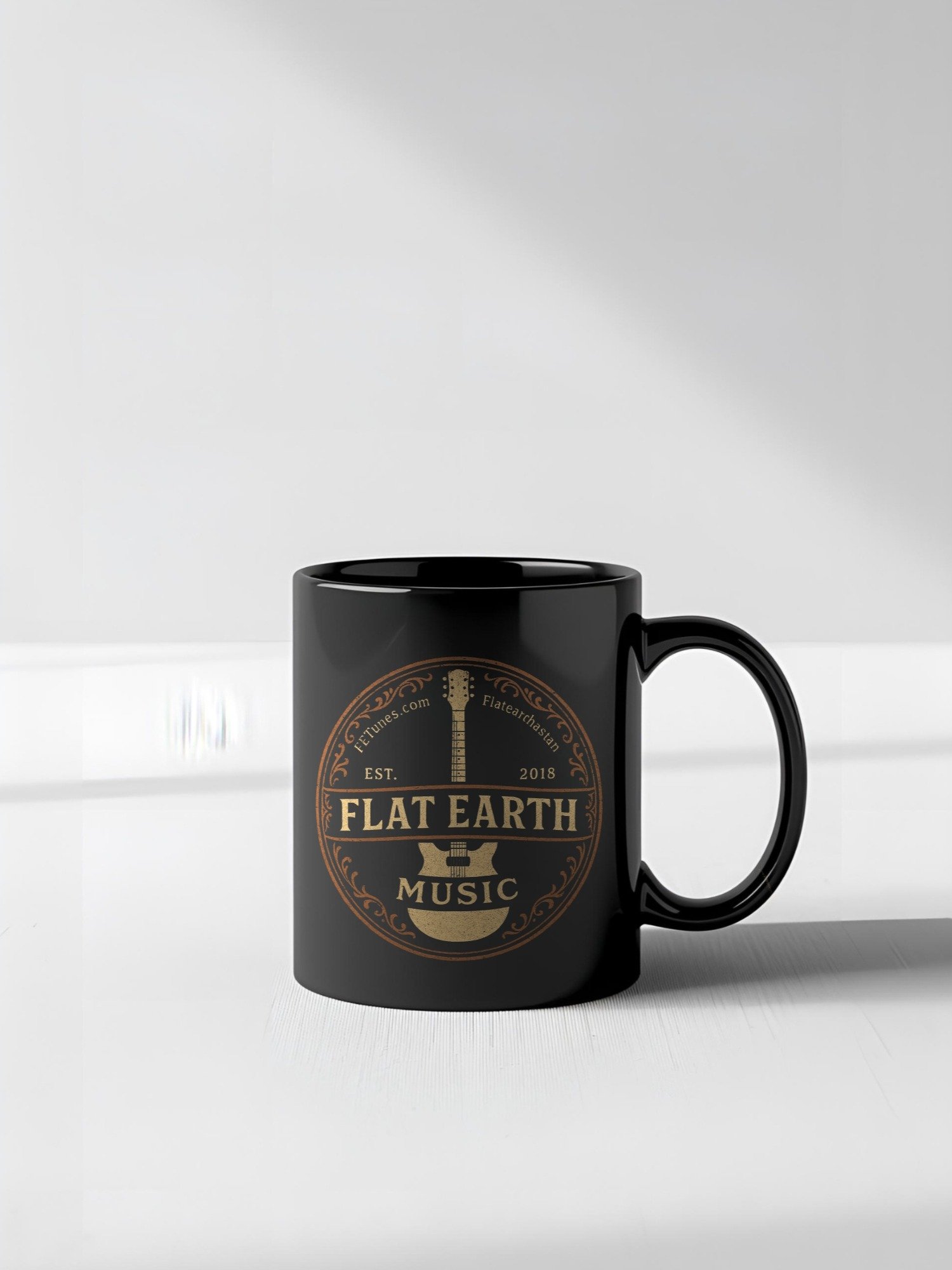 Flat Earth Vintage Script Mug - Classic Retro Typography Design product image (7)