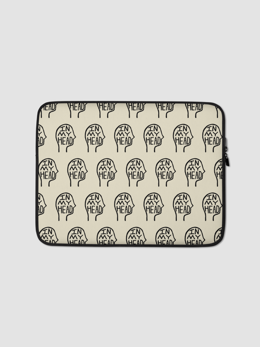 In My Head yellow laptop sleeve product image (1)
