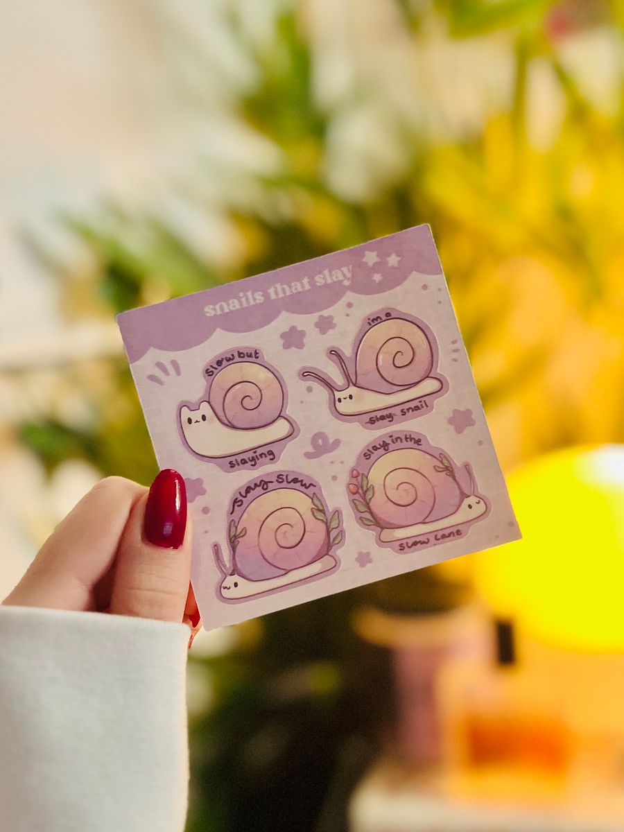 Snails that Slay sticker sheet product image (2)