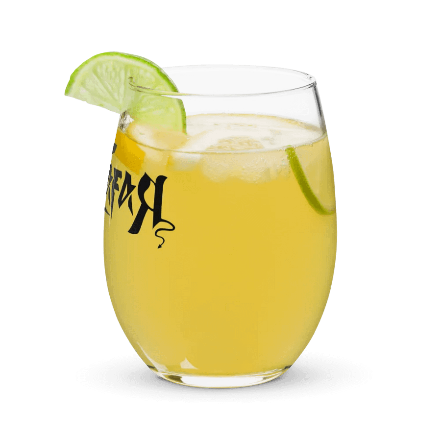 RafaZafar Logotext Stemless Winglass (black) product image (12)