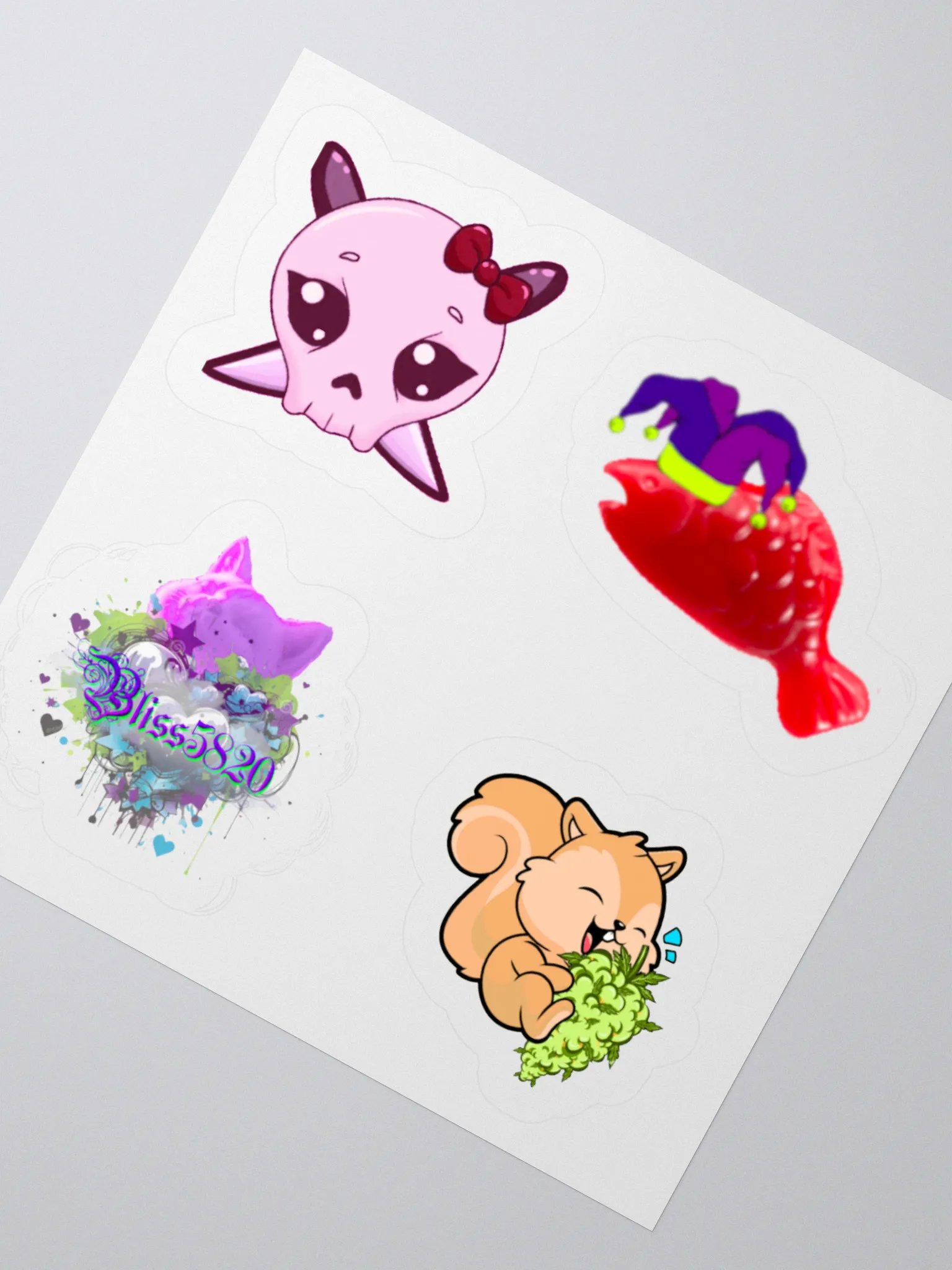 Whimsical Cartoon Kiss Cut Sticker Pack product image (6)