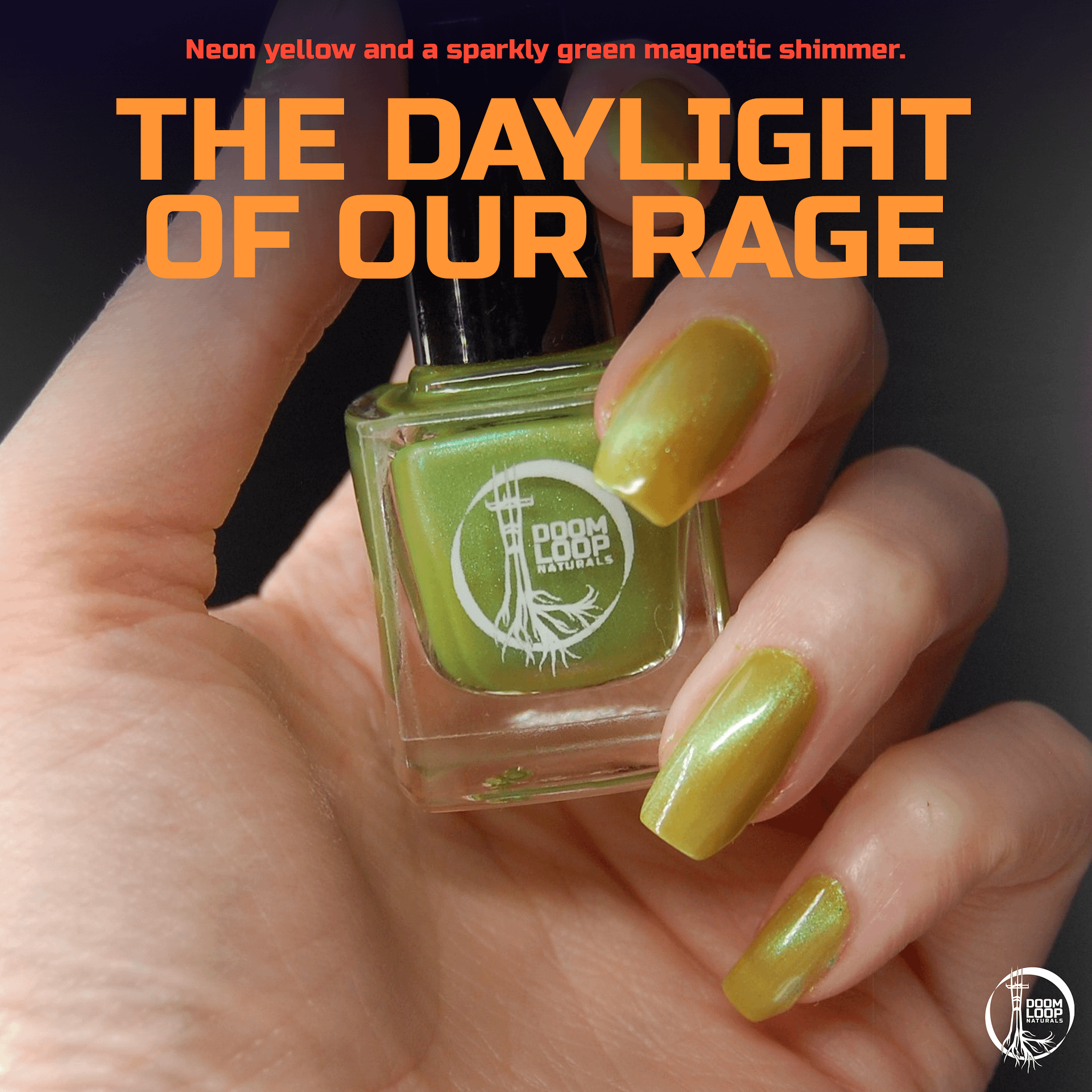 THE DAYLIGHT OF OUR RAGE - Magnetic Green and Neon Yellow Polish product image (1)