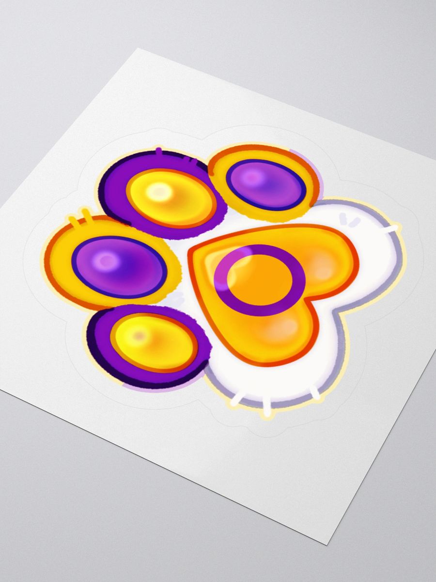 Intersex Pride Paw Print Kiss Cut Stickers product image (11)