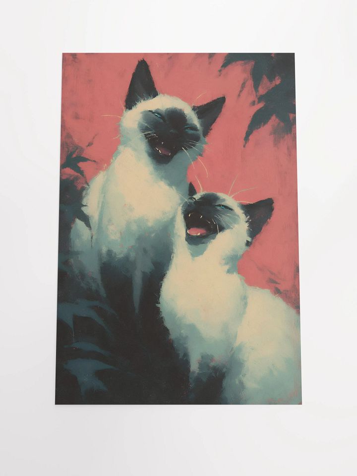 Laughing Siamese Cats Matte Poster product image (2)