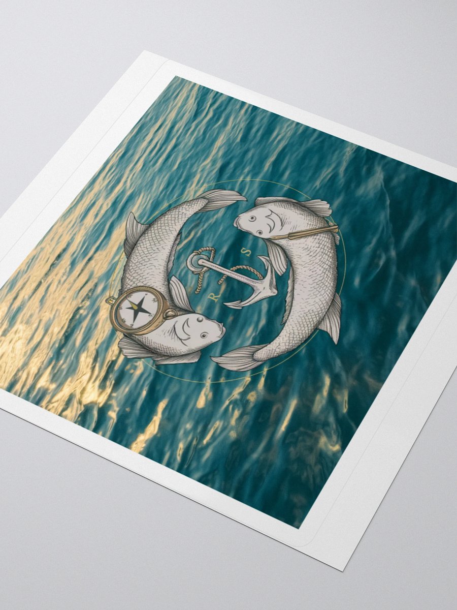 Exclusive Pisces Nautical Sticker: Dual Fish with Anchor - Perfect for Cars, Laptops, and Pisces Fans! product image (8)