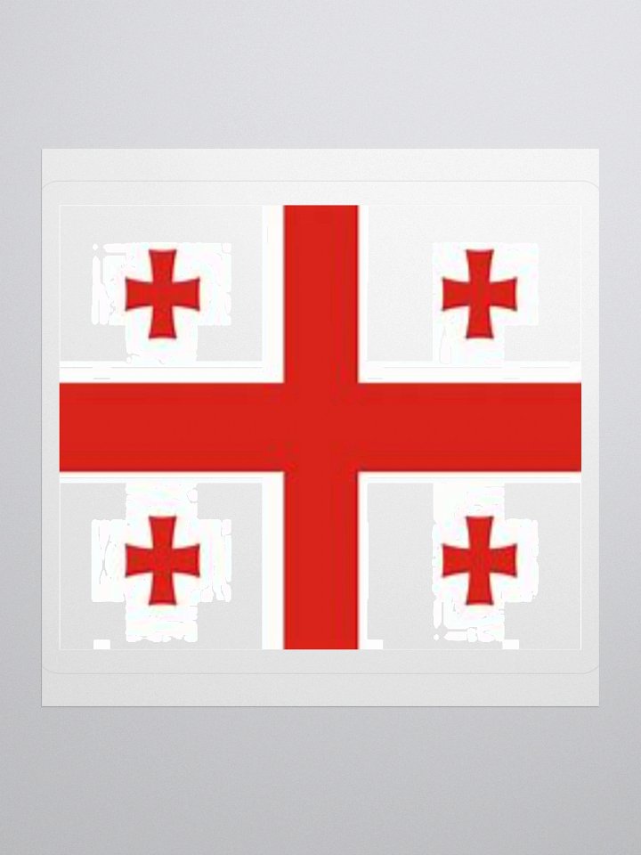 Georgia Flag Sticker | Five Crosses Design | Durable Vinyl | 3 Sizes product image (2)