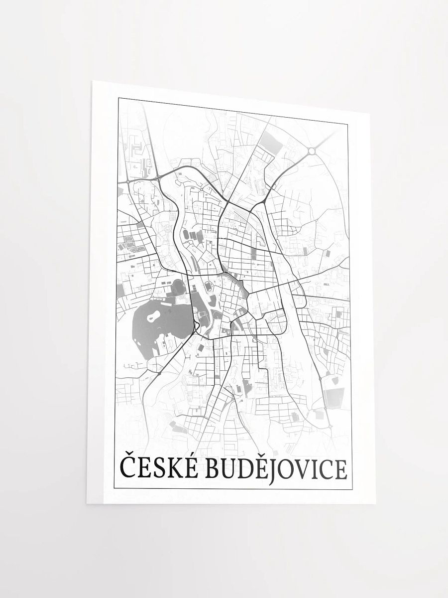 České Budějovice, Czechia, city map print product image (12)