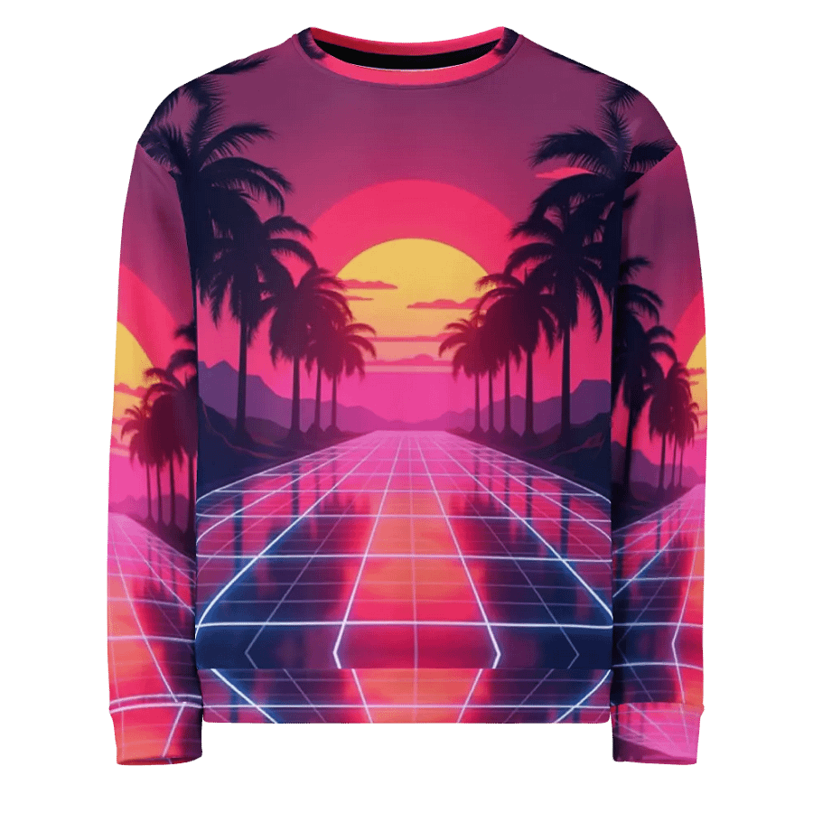 Neon Sunset Dreams Unisex Sweatshirt product image (2)
