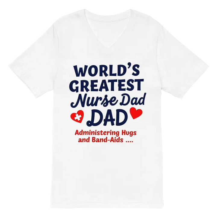 World's Greatest Nurse Dad V-Neck Tee product image (2)