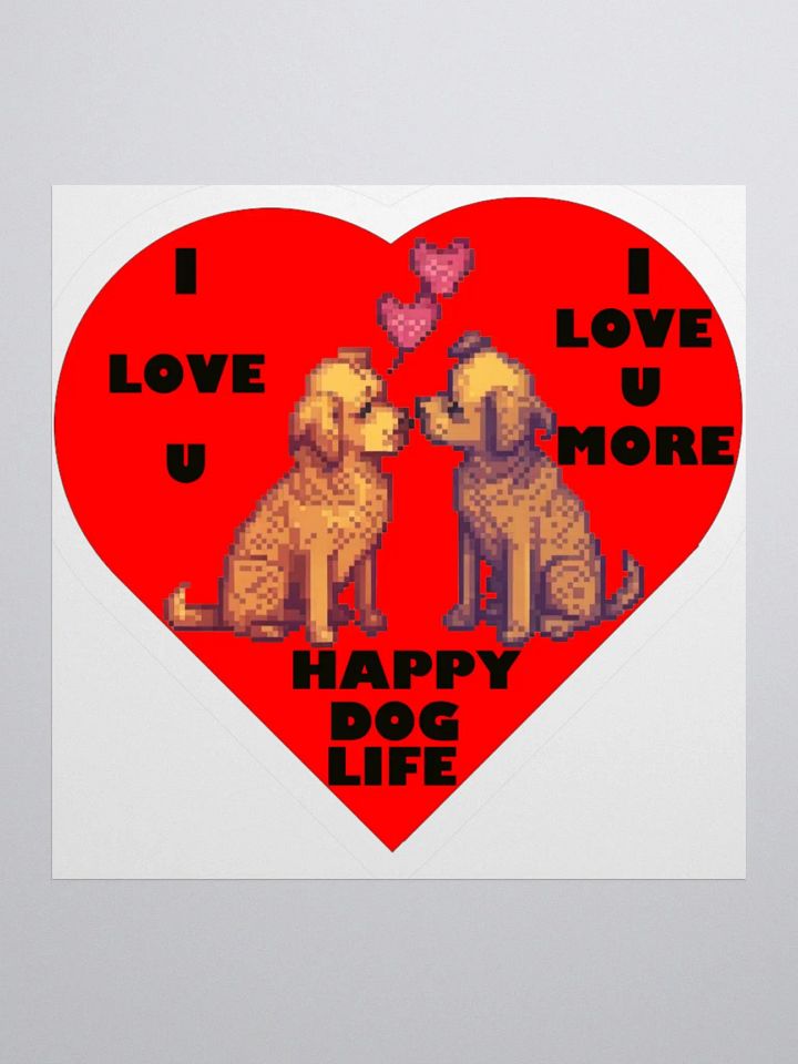 Pixel Love Dogs Kiss Cut Stickers product image (2)