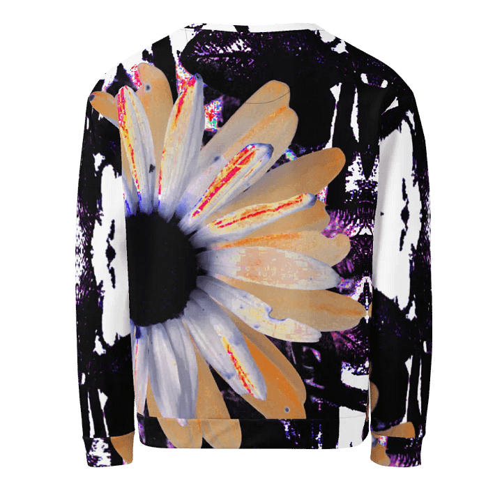Abstract Neon Daises Unisex Sweatshirt product image (2)