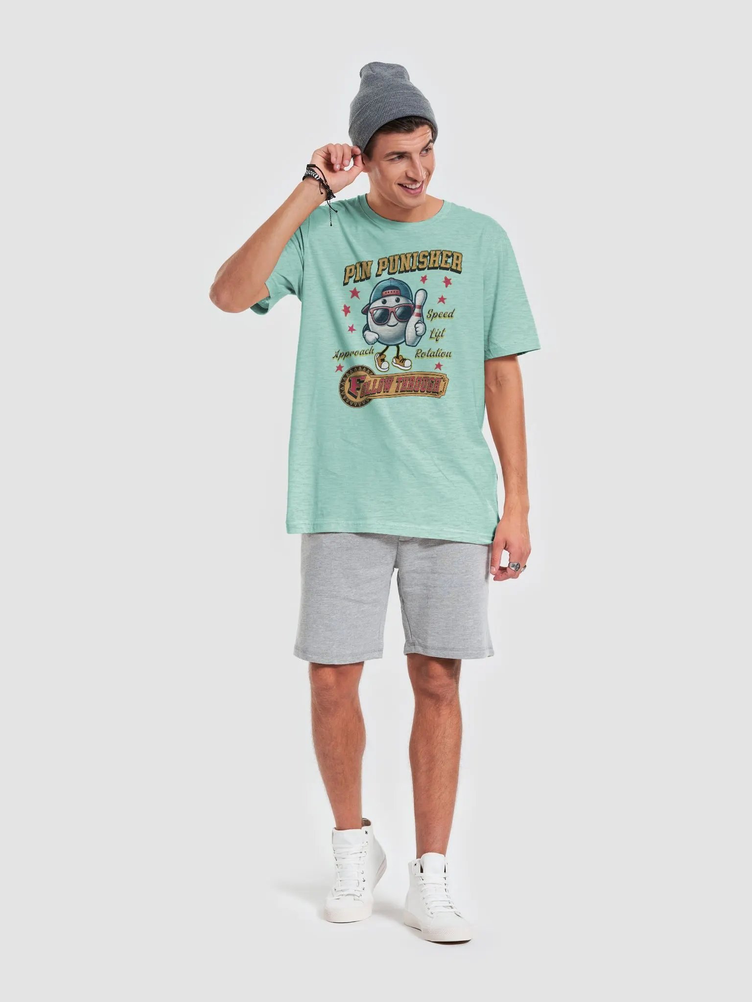 Pin Punisher Bowling Ball Graphic T-Shirt product image (4)